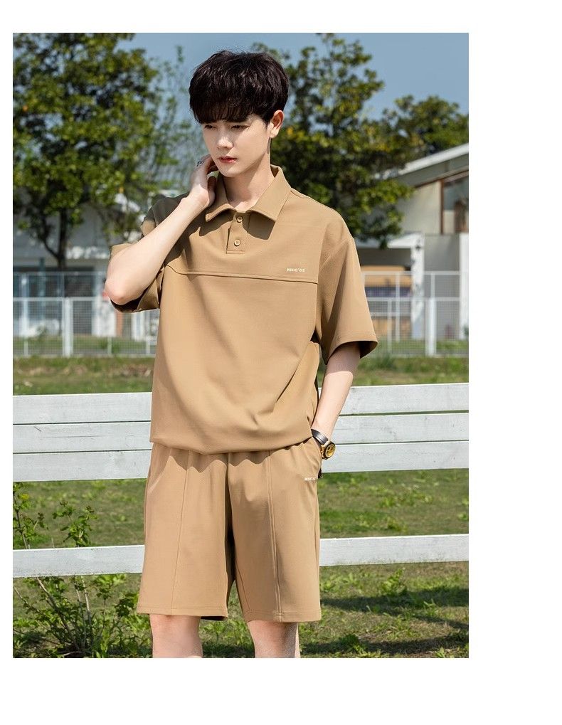 絶対欲しい カジュアル 半袖Tシャツⅹパンツセット 全2色-A818