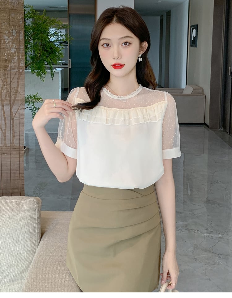 ゆったり感アップ ファッション アルファベット Tシャツ カットソー<ins-8338>