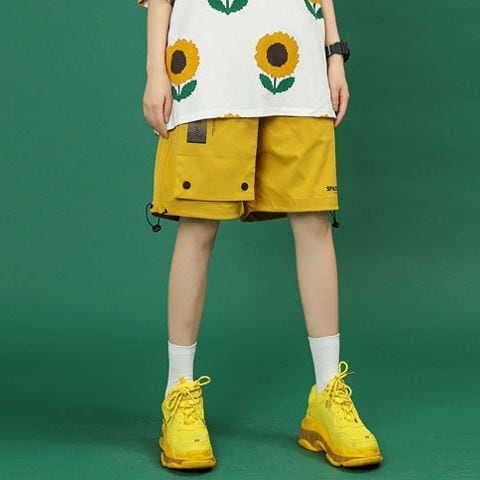 新商品 簡潔 カジュアル 花柄 半袖Tシャツⅹパンツセット<ins-8071>