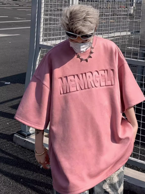 数量限定アメカジ 6色選べる オーバーサイズ 半袖Tシャツ-A726