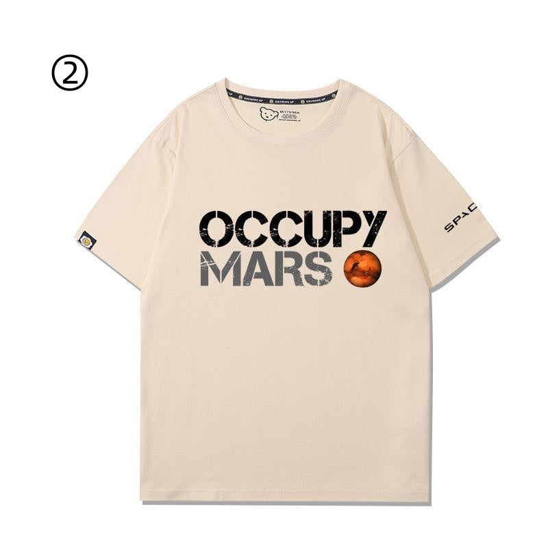 早い者勝ち おすすめ プリントロゴ 半袖 Tシャツ-A2371