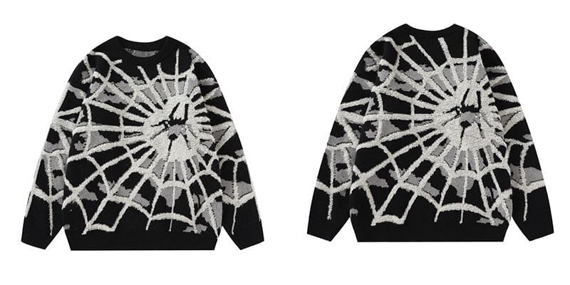 おしゃれ度アップビッグ刺?ロゴゆったりニットセーター全2色 E-4572