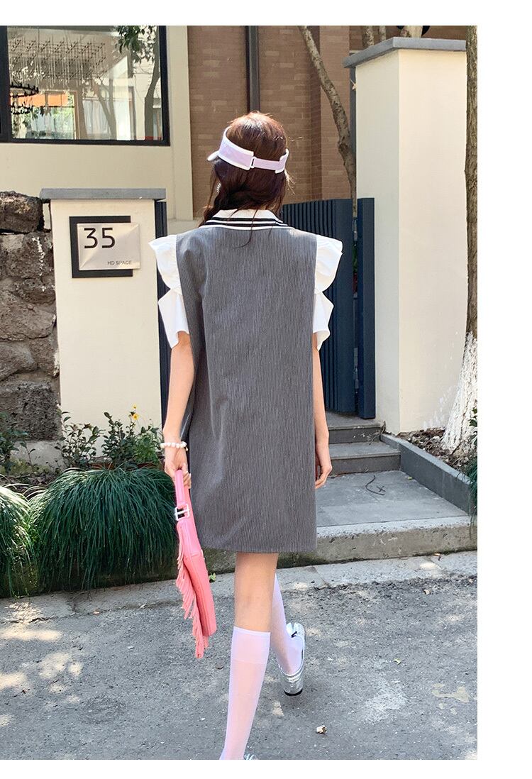 話題沸騰中 知的 美人度アップ ファッション 切り替え ワンピースE-8890