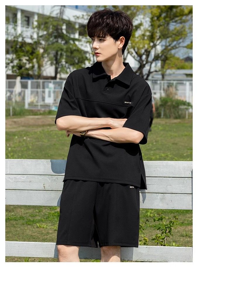 絶対欲しい カジュアル 半袖Tシャツⅹパンツセット 全2色-A818
