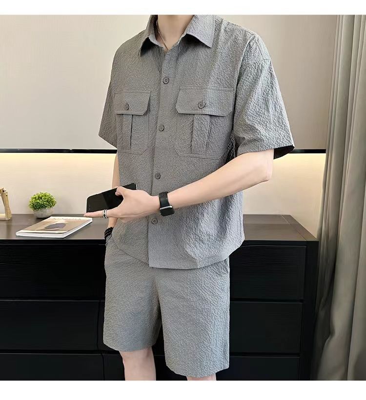 話題沸騰中 カジュアル 半袖Tシャツⅹパンツセット 全3色-A825