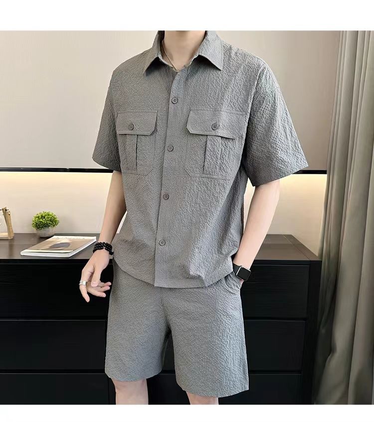 話題沸騰中 カジュアル 半袖Tシャツⅹパンツセット 全3色-A825