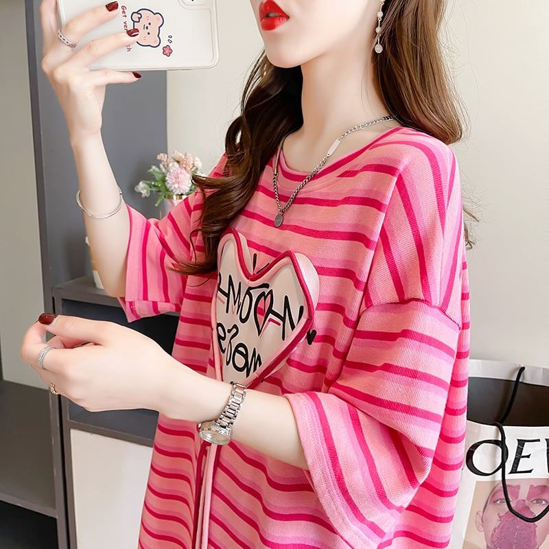 スタイリッシュ 今季大好評 ボーダー柄 Tシャツ カットソー<ins-3254>