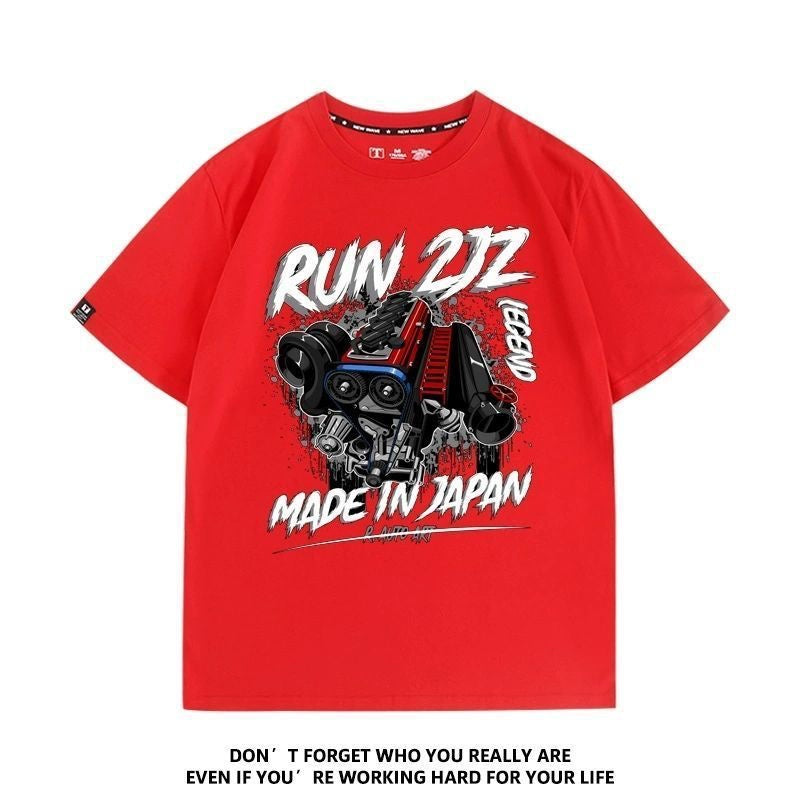 おすすめ プリントロゴ 半袖 Tシャツ-A2349