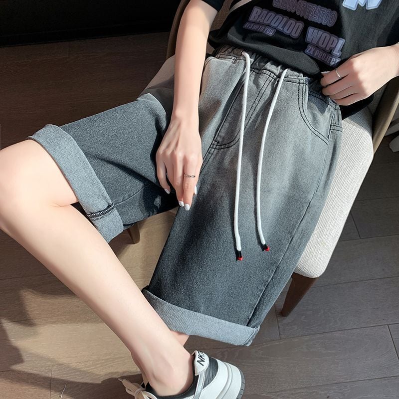 絶対欲しい ゆったり感アップ オシャレ度満点 ディップダイ デニム パンツ<ins-8303>