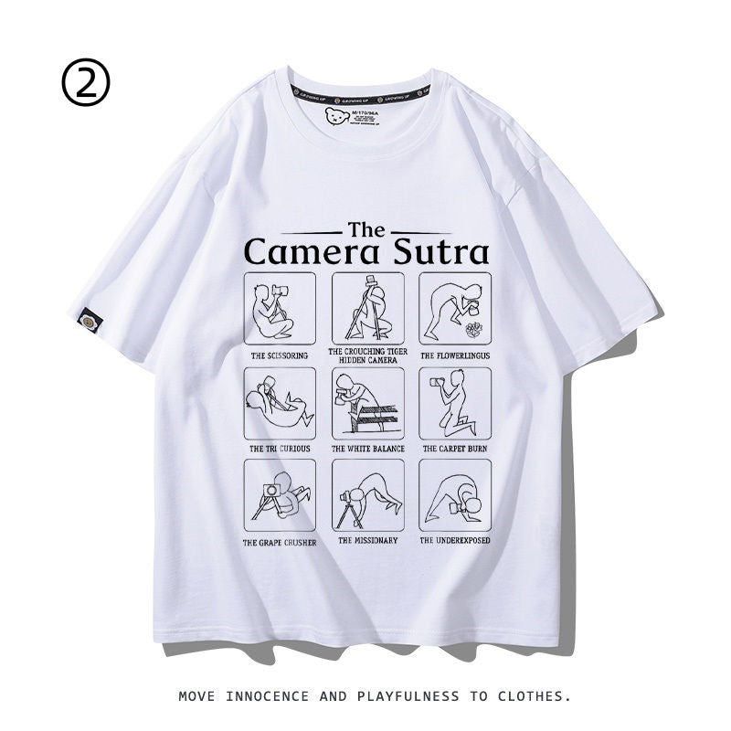 着回し力抜群 おすすめ プリントロゴ 半袖 Tシャツ-A2346