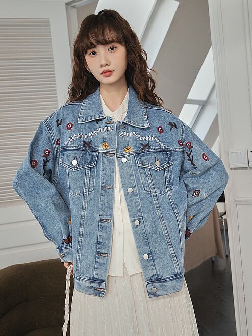 超人気 ファッション スウィート 個性派 デニムジャケット<ins-6543>