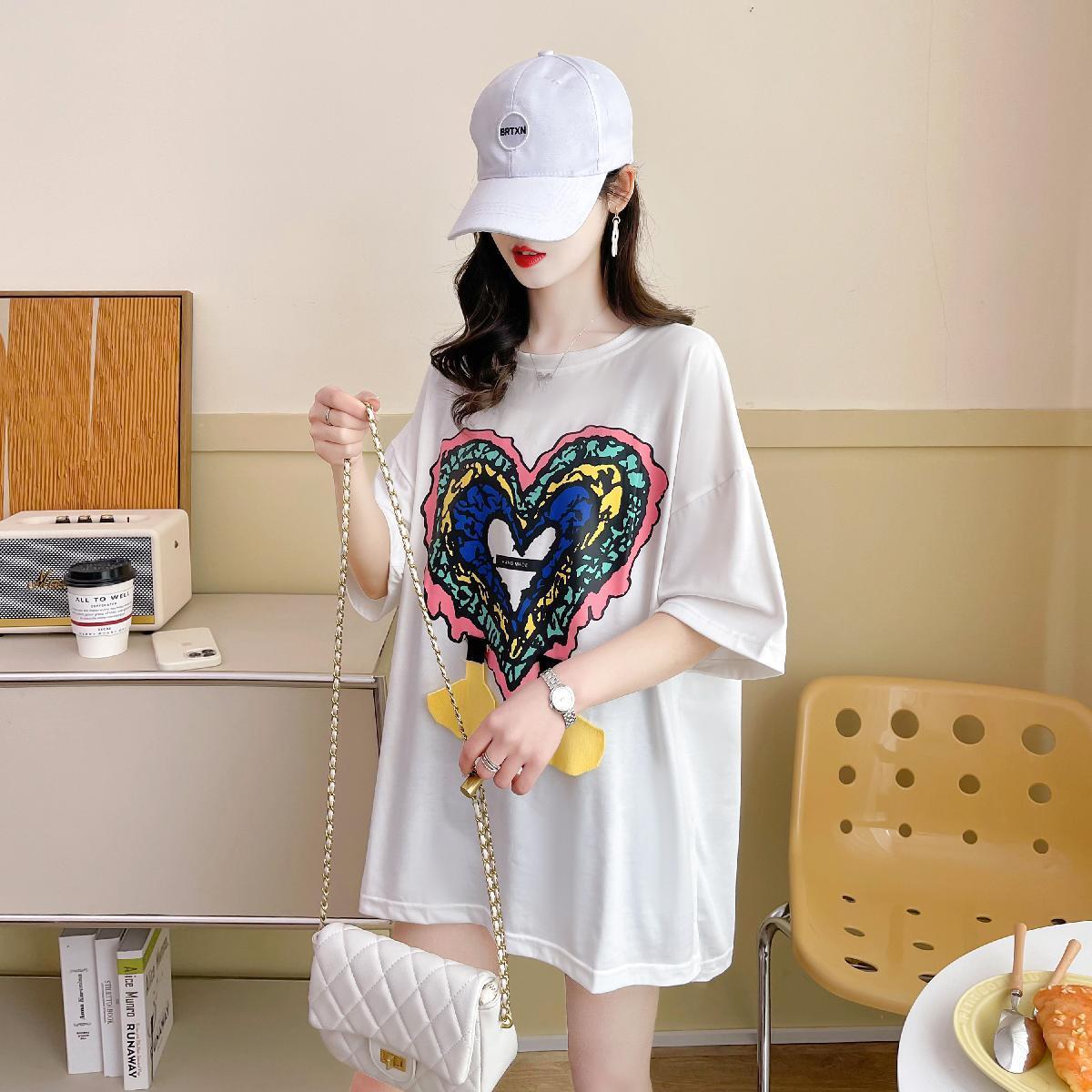 おすすめ カジュアル シンプル ゆったり 半袖Tシャツ<ins-8136>