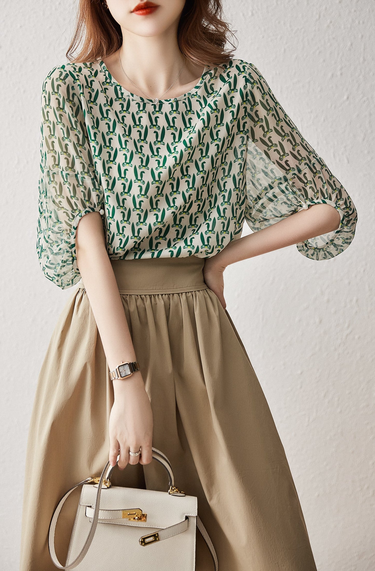 大好評 ゆったり感アップ エレガント Tシャツ カットソー<ins-8344>