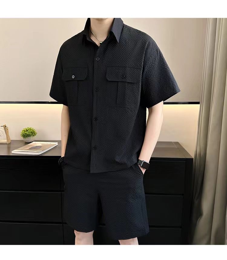 話題沸騰中 カジュアル 半袖Tシャツⅹパンツセット 全3色-A825