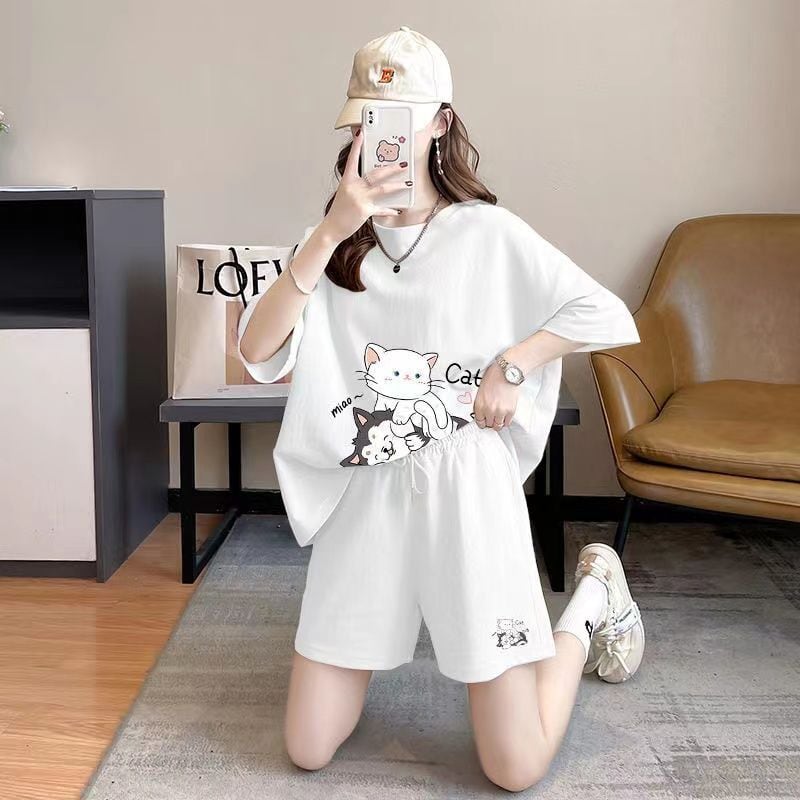 大人可愛い 上質 半袖Tシャツⅹパンツセット全4色 男女兼用 <ins-6551>