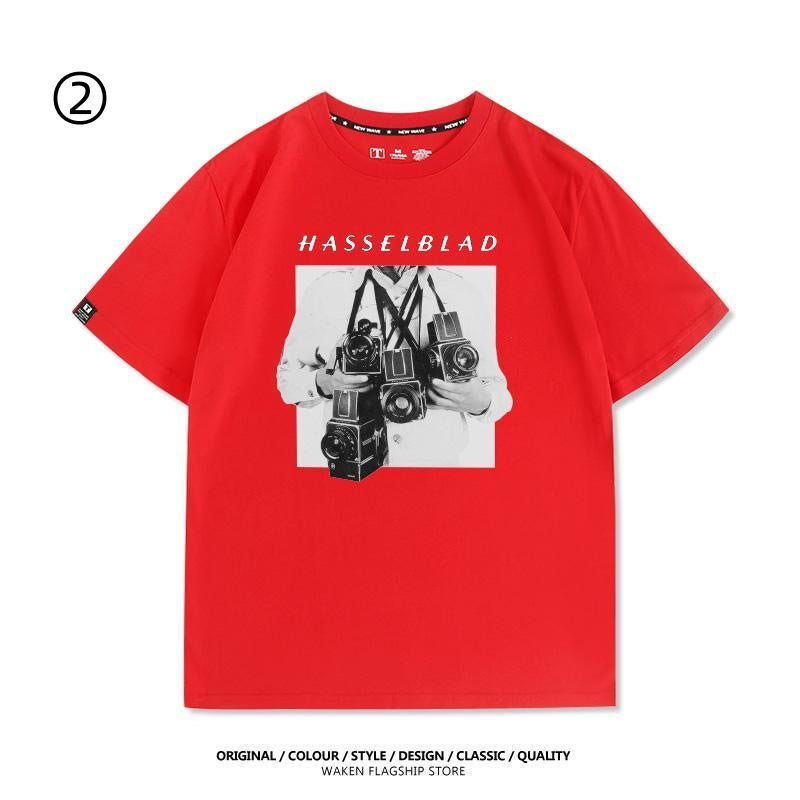 大人可愛い おすすめ プリントロゴ 半袖 Tシャツ-A2372