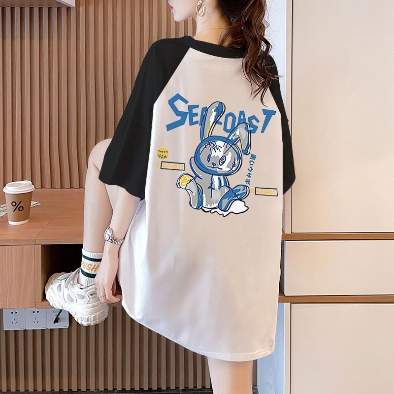 定番シンプル 4色選択可 プリント Tシャツ カットソー<ins-8274>