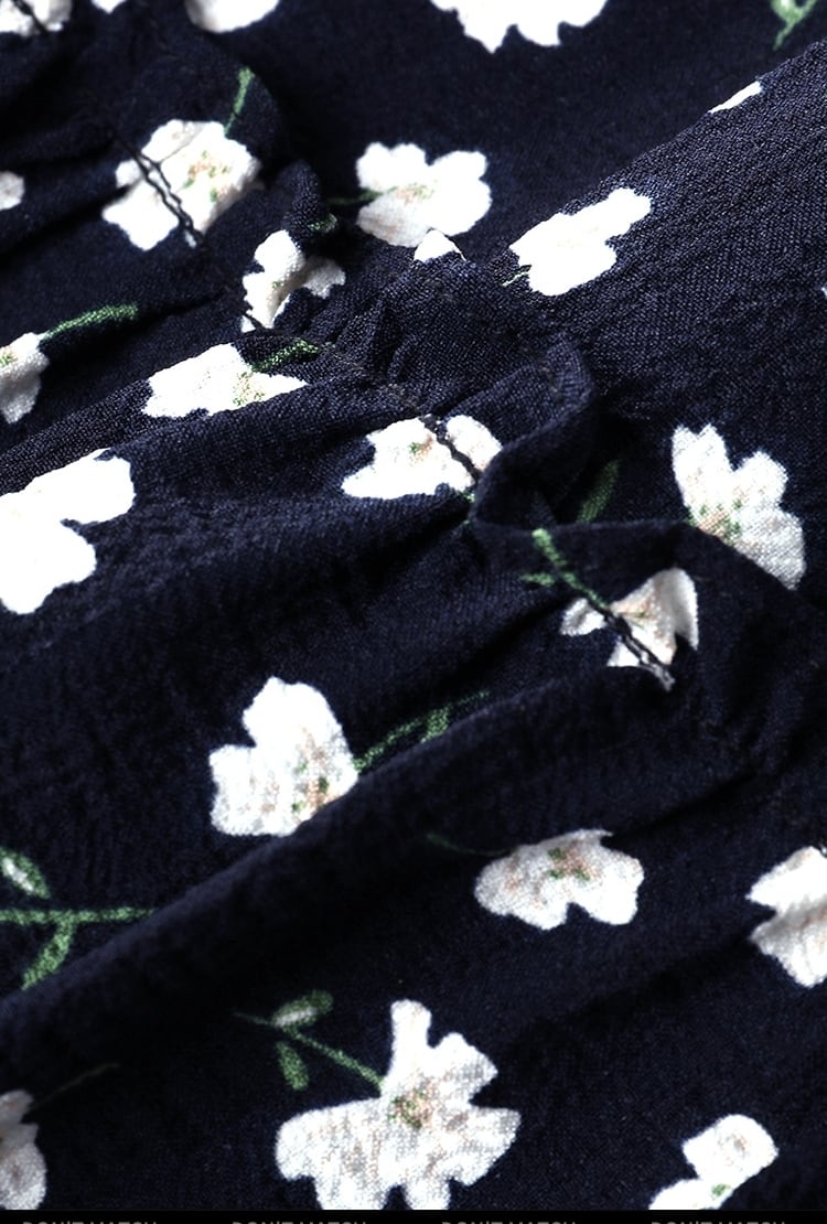 売り切れ必至 スウィート レイヤード風 花柄 半袖ワンピース<ins-8328>