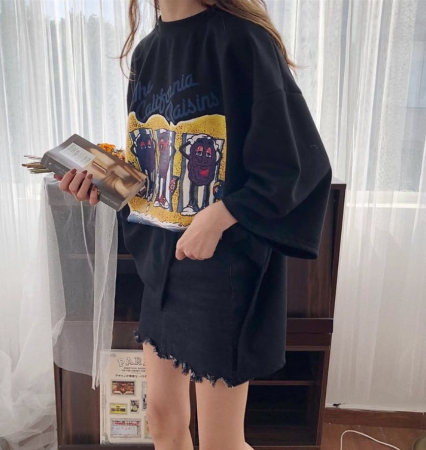 話題沸騰中 カジュアル  ゆったり プリント 2色半袖Tシャツ<ins-8161>