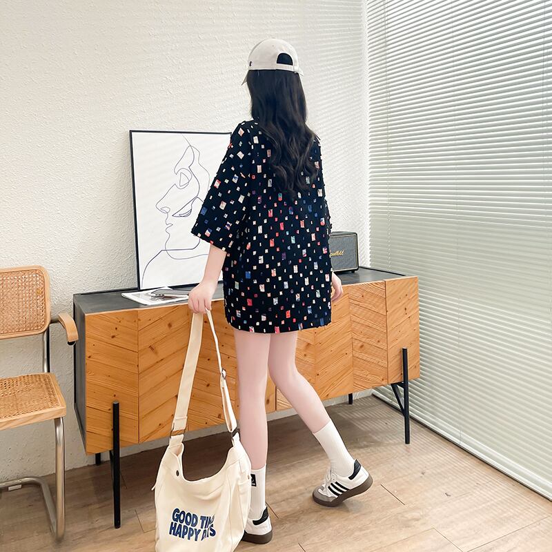 着回し力抜群 個性派 カジュアル ゆったりトップス 半袖Tシャツ 全2色<ins-8263>