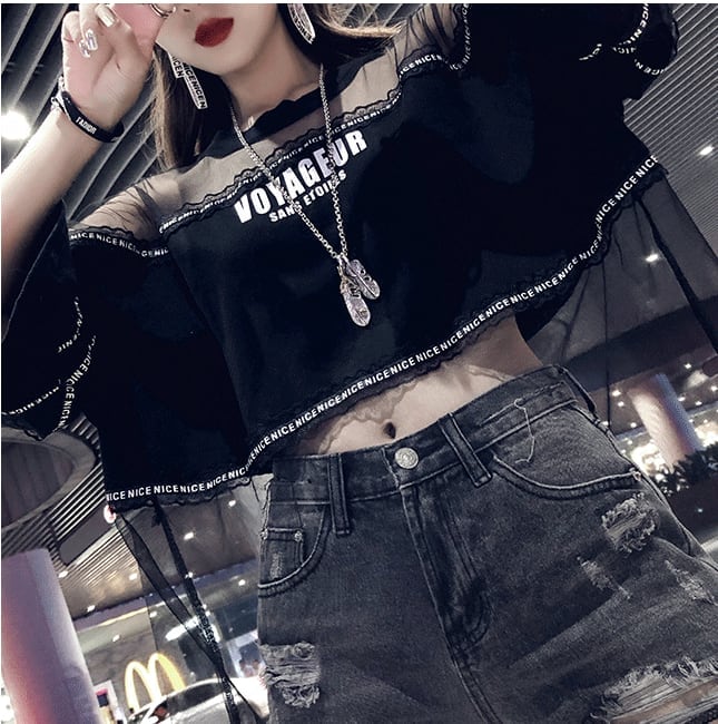 話題沸騰中 アバンギャルド レイヤード風 プリントTシャツ ゆったり半袖<ins-8102>