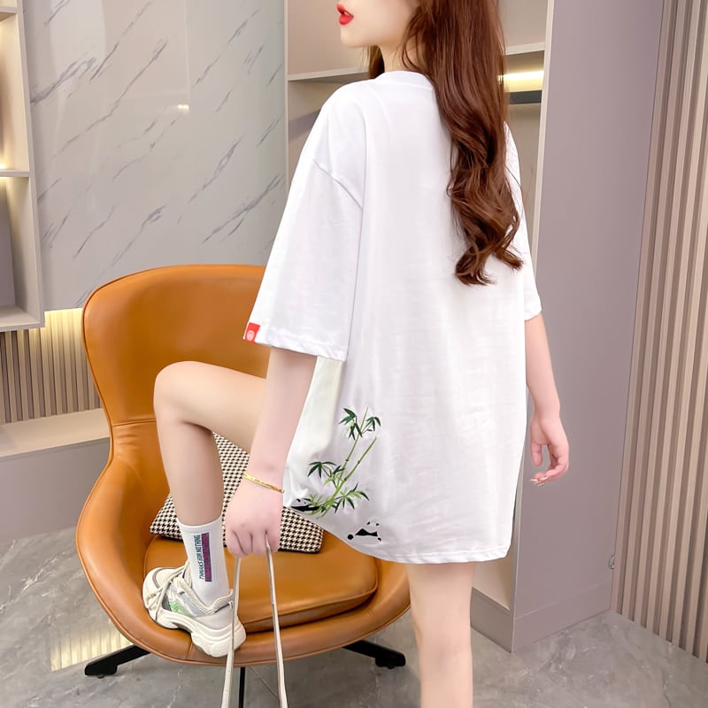 新商品 上質 カジュアル 刺繍 半袖Tシャツ カットソー<ins-8219>