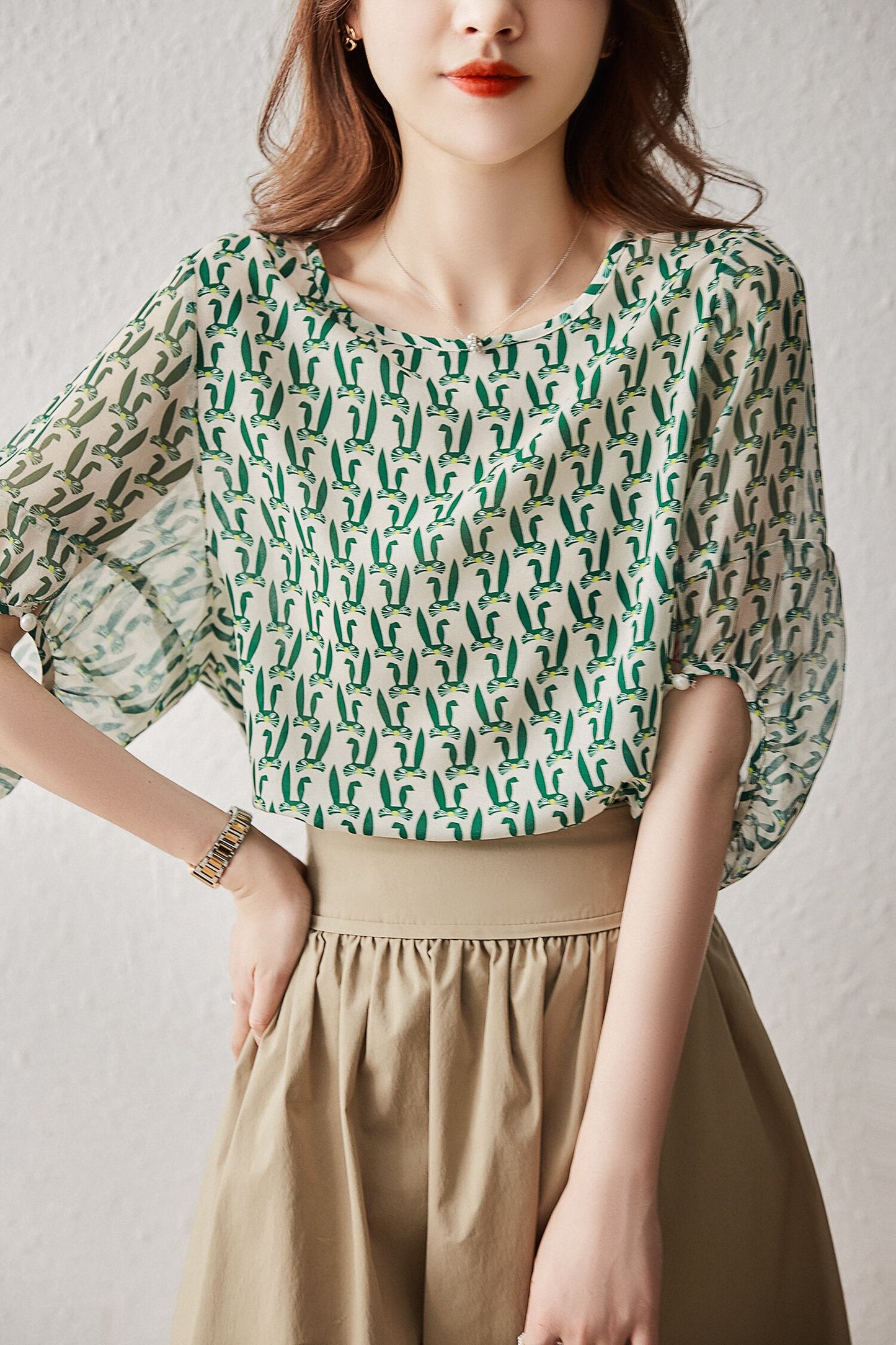 大好評 ゆったり感アップ エレガント Tシャツ カットソー<ins-8344>