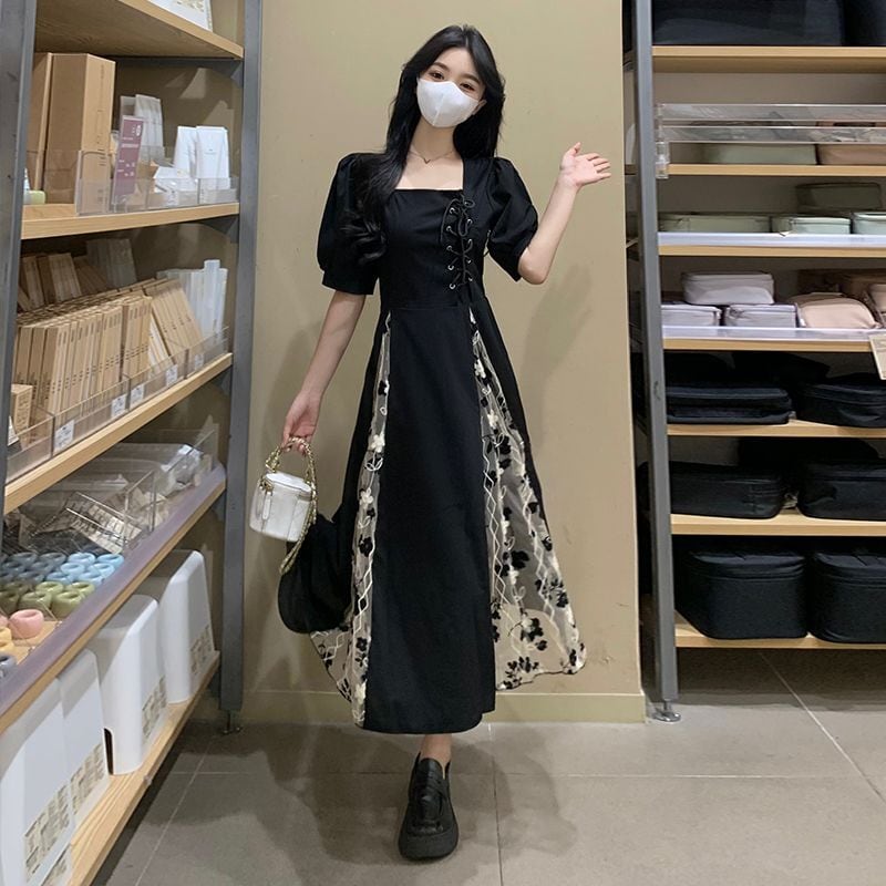 着回し力抜群 スウィート 切り替え チュール ワンピース<ins-8173>