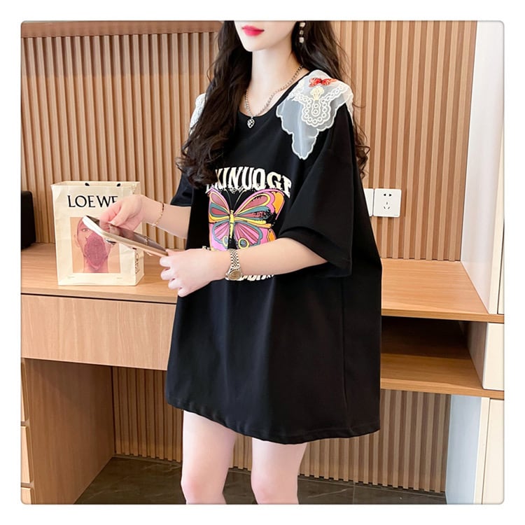 話題沸騰中 ロゴ プリント ゆったり 3色半袖Tシャツ<ins-8316>