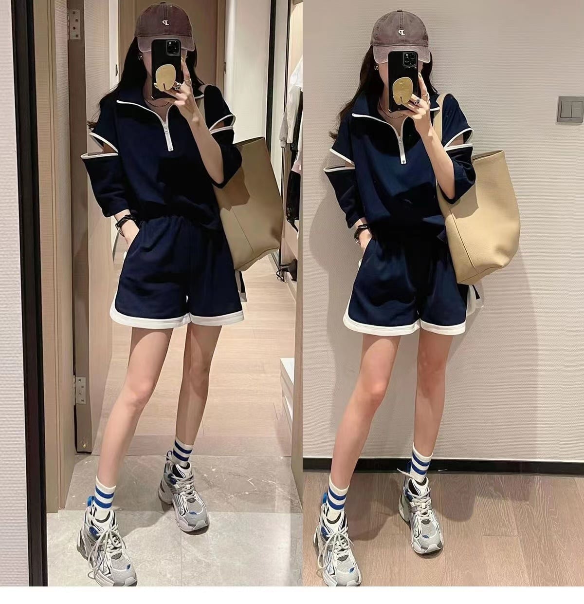 主役級 今季マストバイ ファッション 個性派 半袖Tシャツⅹパンツセット<ins-6533>
