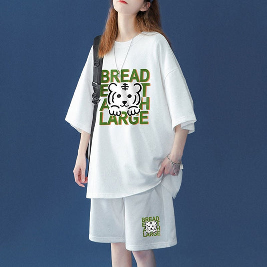 大人可愛い ルーズ  半袖Tシャツⅹパンツセット全5色 男女兼用<ins-6555>