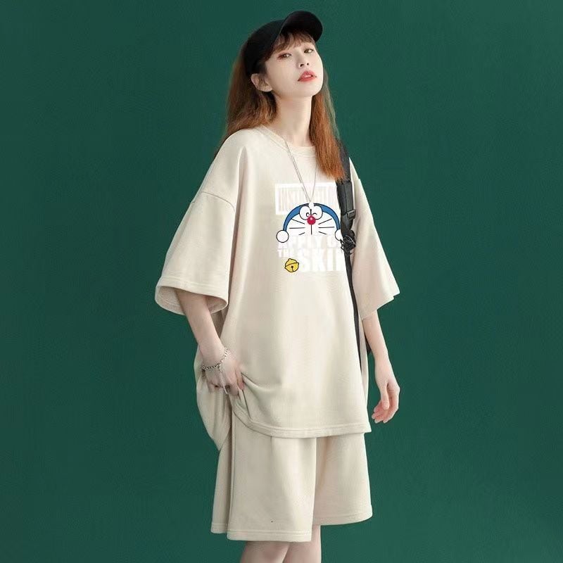 好感度UP カジュアル シンプル 半袖Tシャツⅹパンツセット全4色<ins-8203>