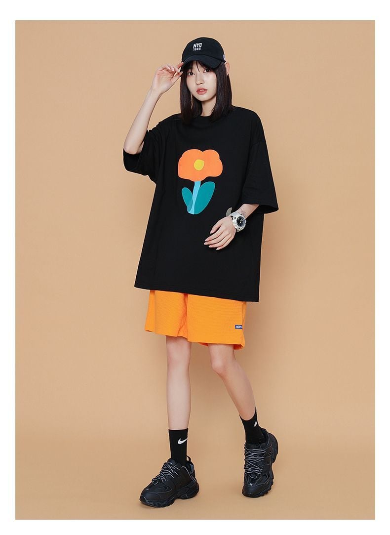 超人気上質 シンプル 半袖Tシャツⅹパンツセット<ins-8126>