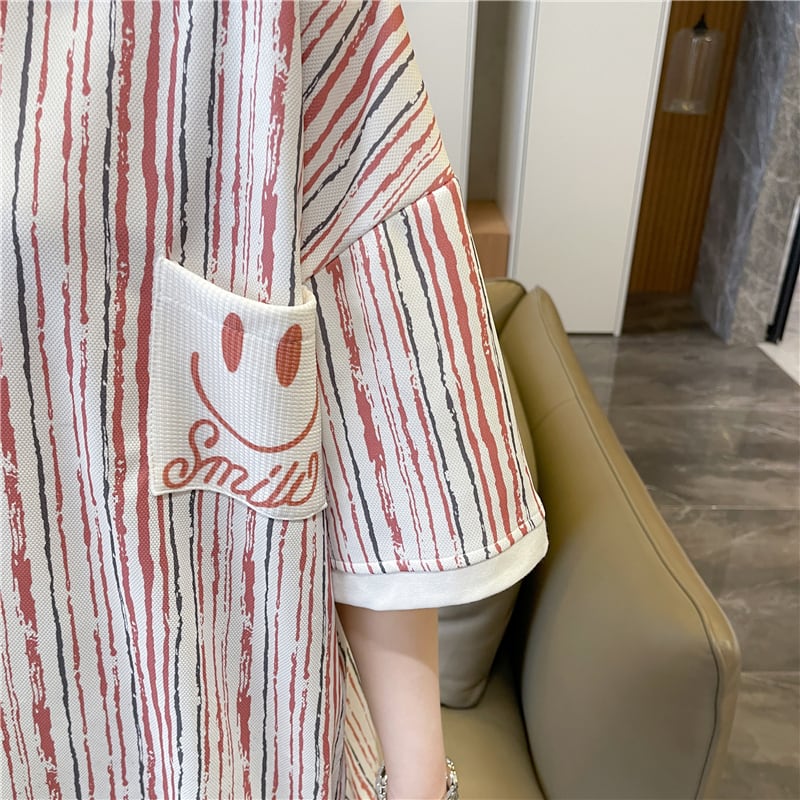 絶対流行 カジュアル プリント ゆったりトップス 半袖Tシャツ 全2色<ins-8314>