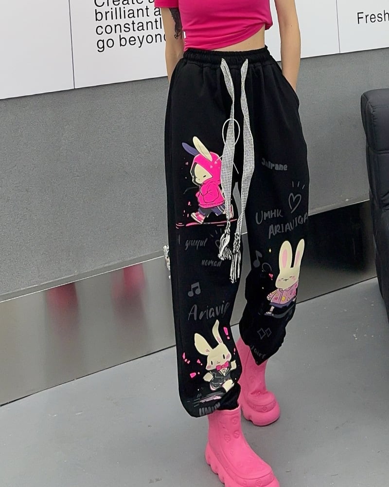 着回し力抜群 グラデーション 個性派 ハイウエスト パンツ<ins-8093>
