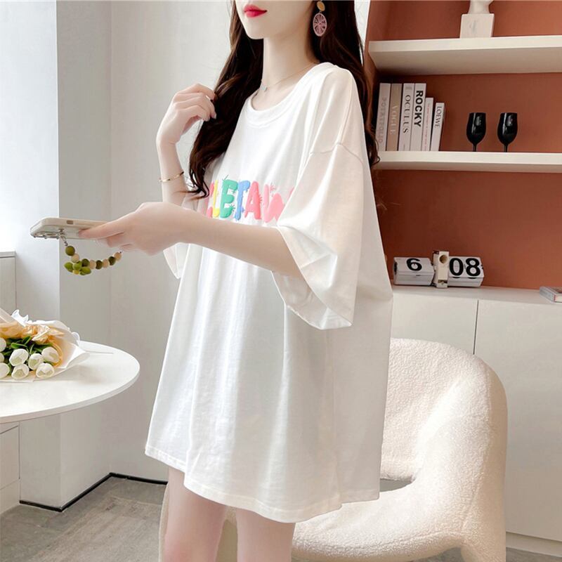 オシャレ度満点 一目惚れ アルファベット Tシャツ カットソー<ins-3071>