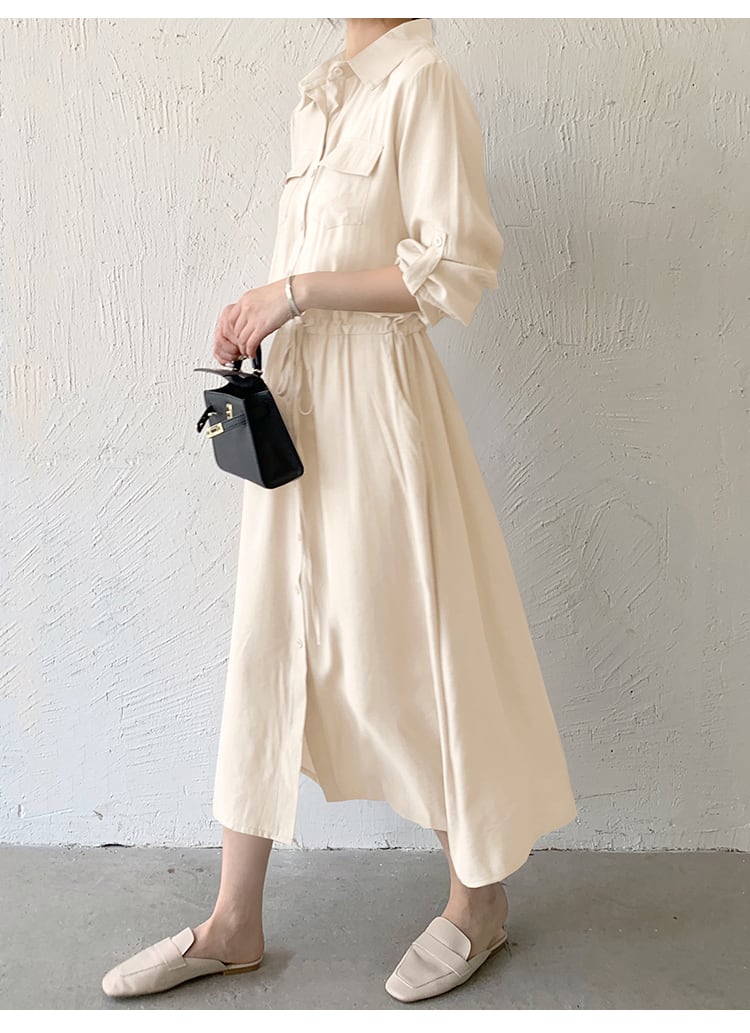 今季マストバイ 超人気 知的 シンプル ワンピース 全6色<ins-8320>