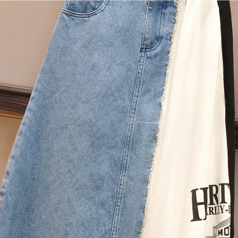 【セール】【気質アップ】切り替えスウェット+スカートセットアップ<ins-1620>