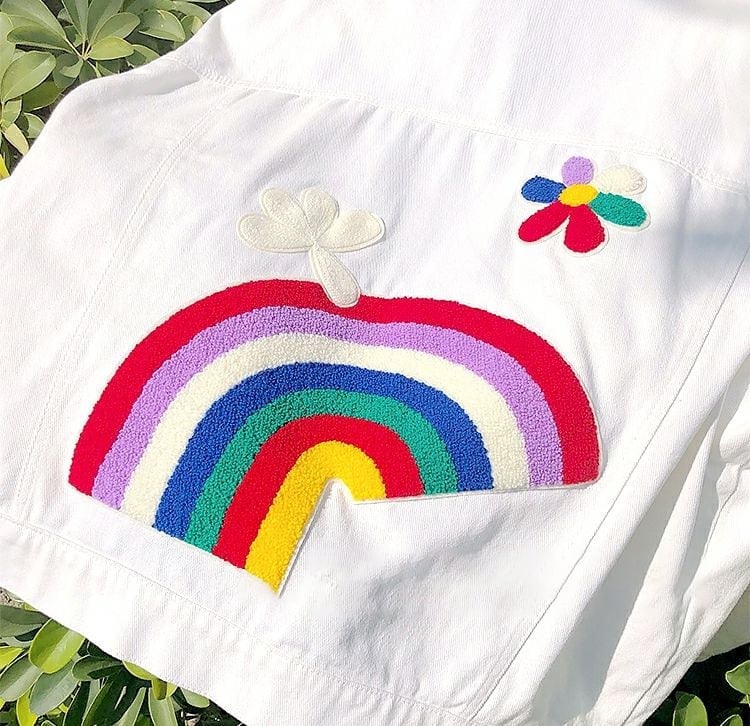 人気爆発中 キュート  切り替え デニムジャケット<ins-8064>