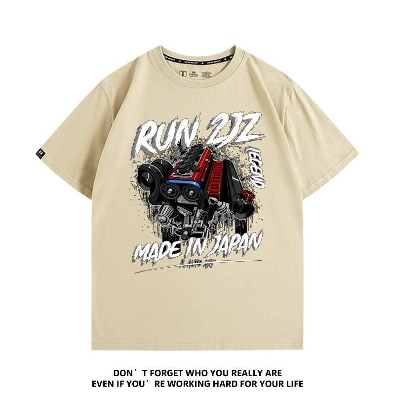 おすすめ プリントロゴ 半袖 Tシャツ-A2349