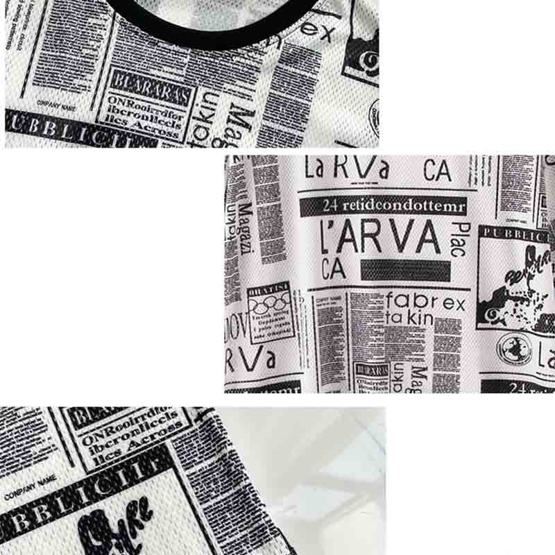 オシャレ度満点 一目惚れ プリント 切り替え ワンピース Tシャツ カットソー<ins-3122>