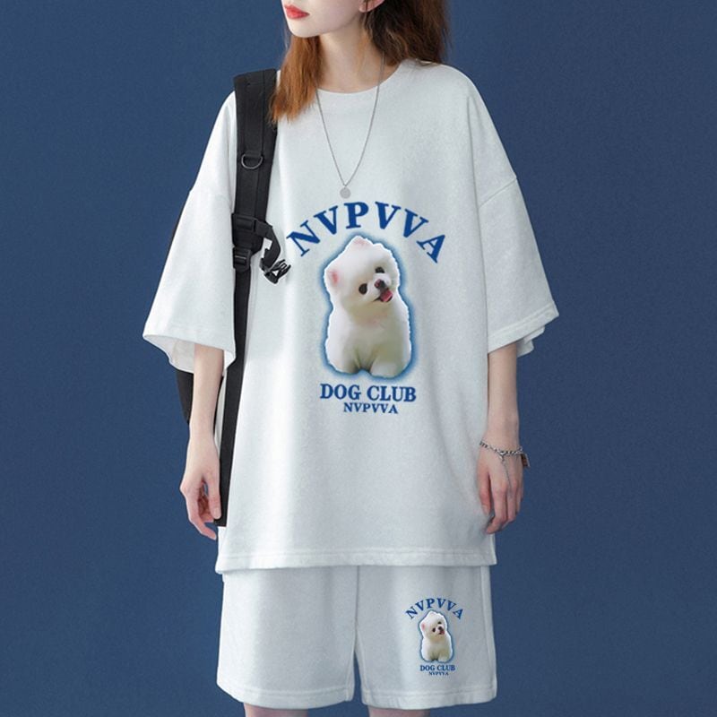 【半額セール】早い者勝ち 半袖Tシャツⅹパンツセット全4色 男女兼用<ins-6556>