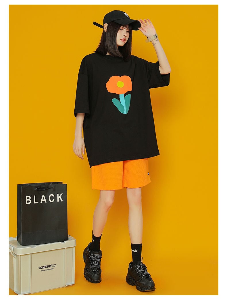 超人気上質 シンプル 半袖Tシャツⅹパンツセット<ins-8126>