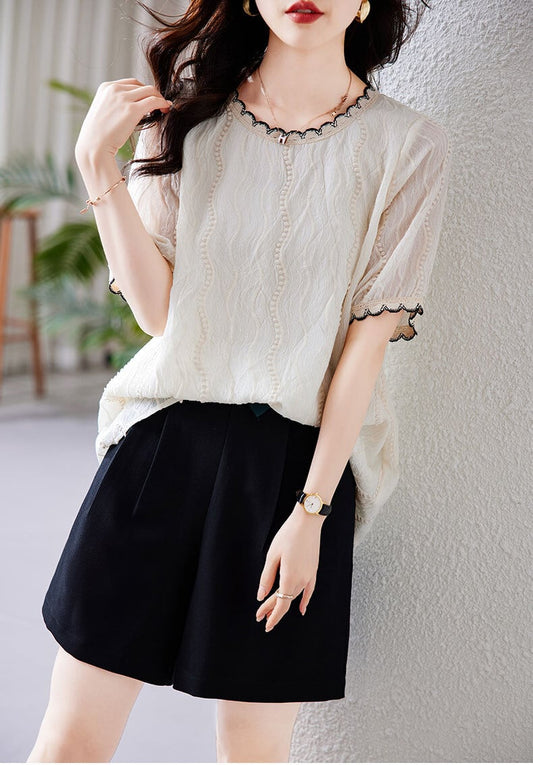 話題沸騰中 上質 美人度アップ 半袖Tシャツ<ins-8367>