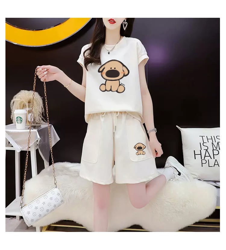 売り切れ必至 カジュアル キュート 半袖Tシャツⅹパンツセット全3色 <ins-8266>