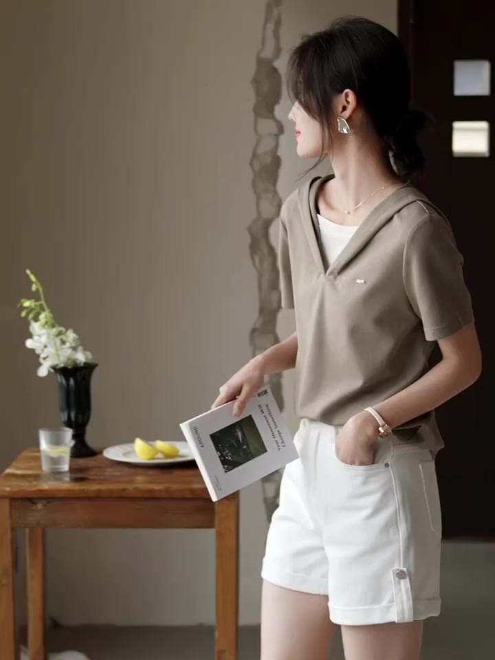 着回し力抜群 ファッション レイヤード風 Tシャツ<ins-8345>