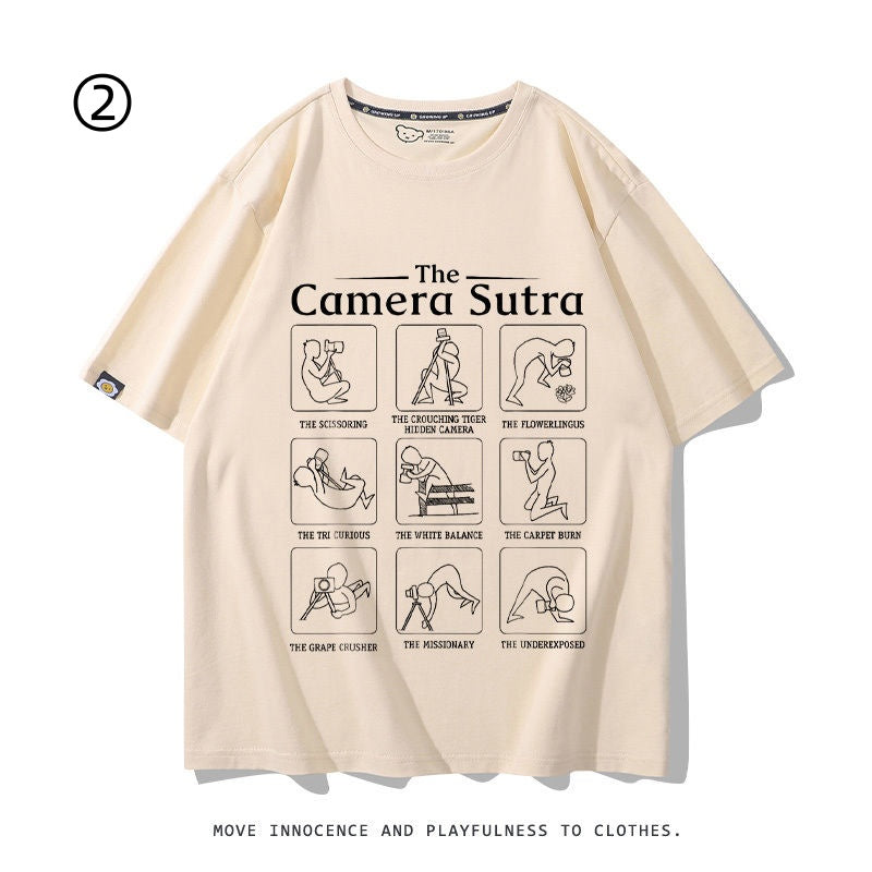 着回し力抜群 おすすめ プリントロゴ 半袖 Tシャツ-A2346