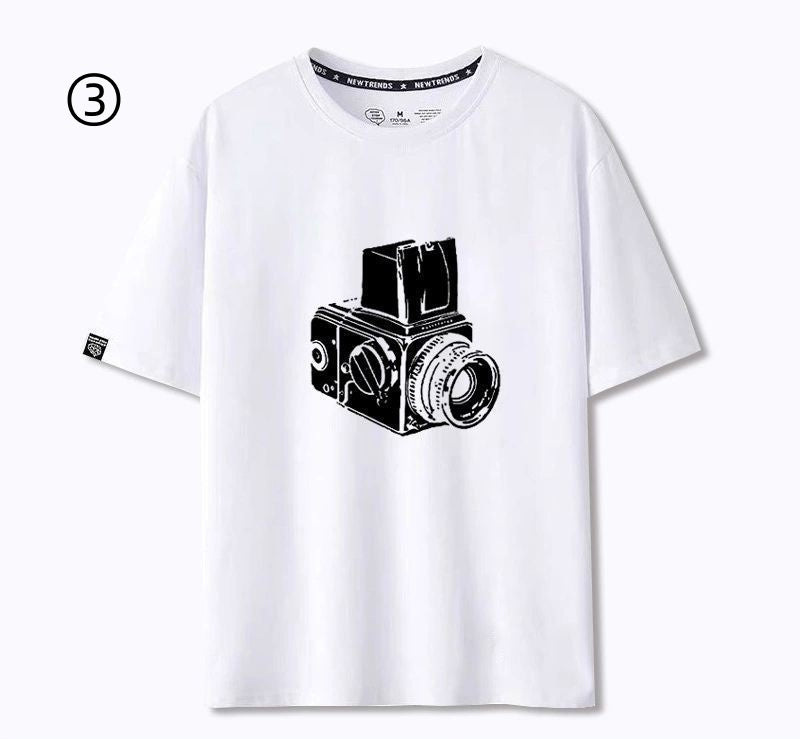 定番シンプル おすすめ プリントロゴ 半袖 Tシャツ-A2317