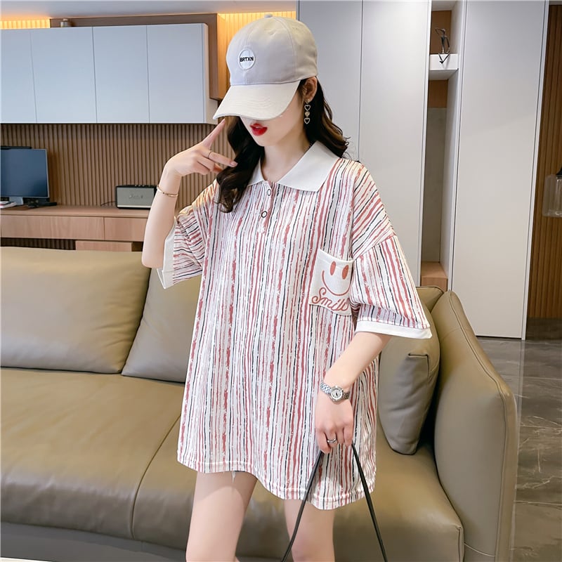 絶対流行 カジュアル プリント ゆったりトップス 半袖Tシャツ 全2色<ins-8314>