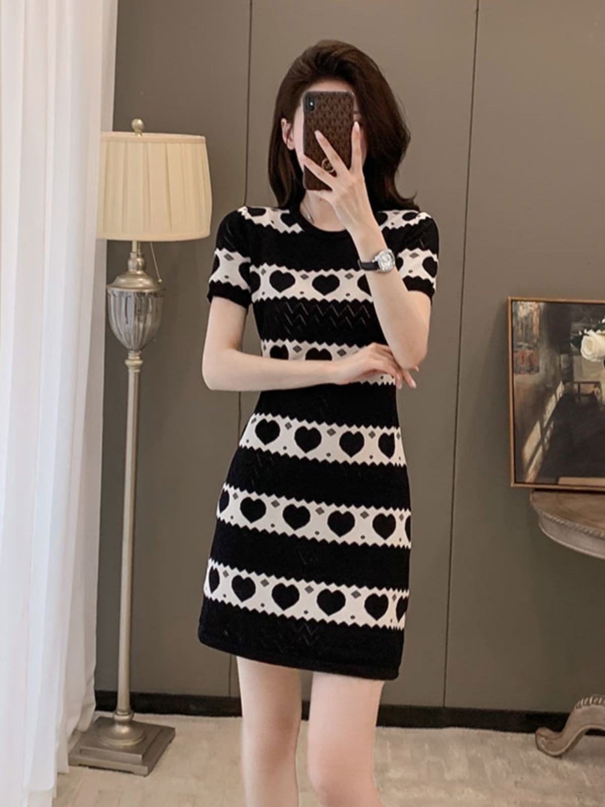 売り切れ必至 カジュアル エレガント ワンピース<ins-8307>